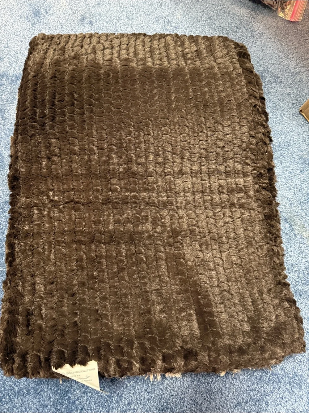 Sew Sweet Minky Pet Mat - Frosted Shaggy Graphite 20X15